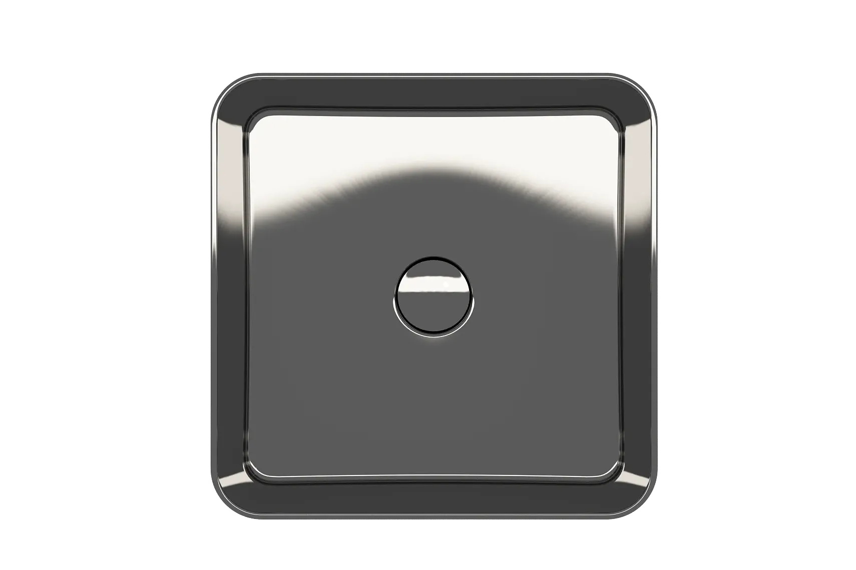 BOCCHI Sottile 15" Square Vessel Fireclay Bathroom Sink, Platinum, 1477-401-0125