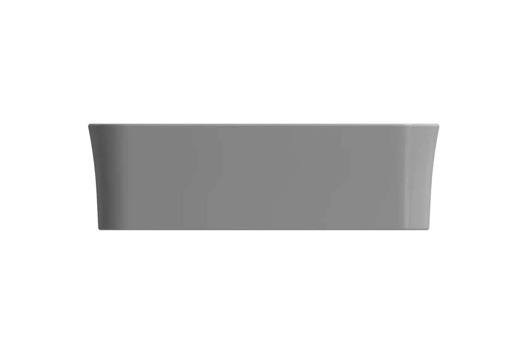 BOCCHI Sottile 15" Square Vessel Fireclay Bathroom Sink, Matte Gray, 1477-006-0125