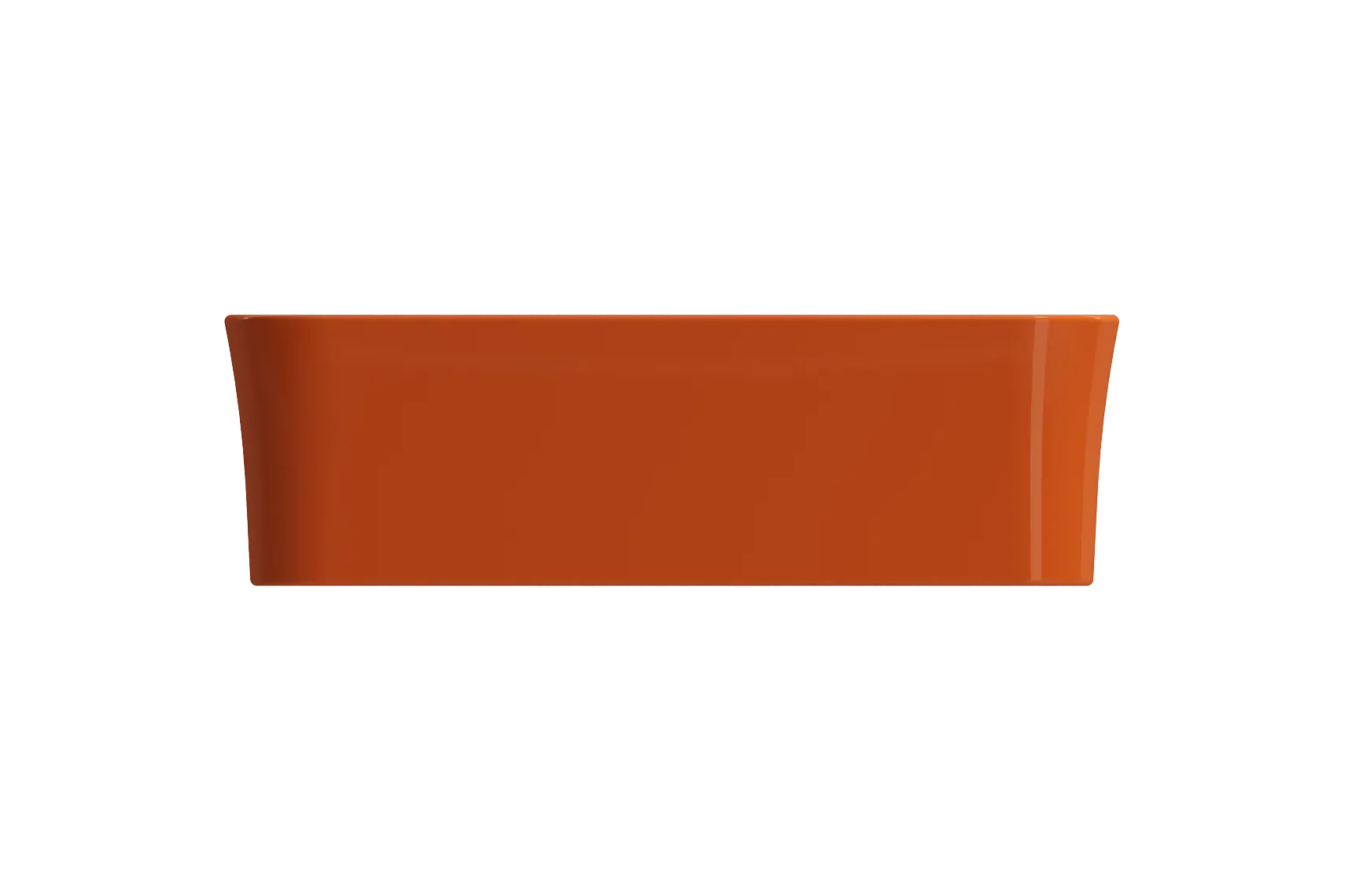 BOCCHI Sottile 15" Square Vessel Fireclay Bathroom Sink, Orange, 1477-012-0125