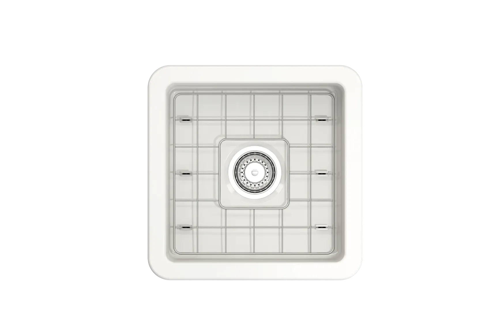 BOCCHI Sotto 18" Fireclay Bar/Prep Sink Kit with Accessories, White, 1359-001-KIT1