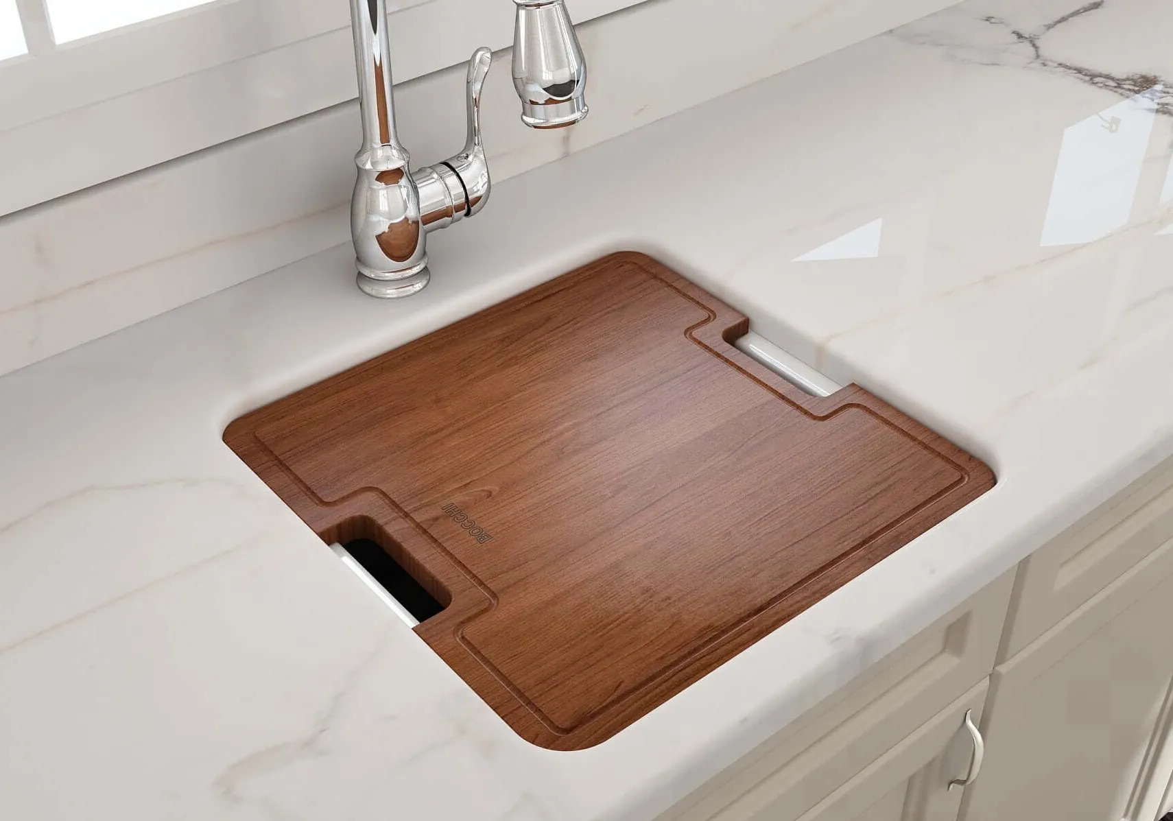 BOCCHI Sotto 18" Fireclay Bar/Prep Sink Kit with Accessories, White, 1359-001-KIT1