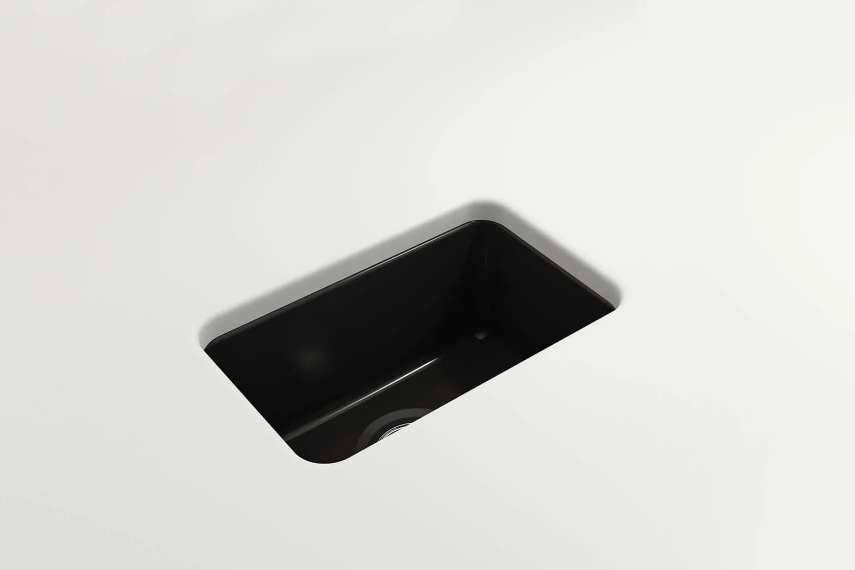 BOCCHI Sotto 12" Fireclay Undermount Single Bowl Bar Sink with Strainer, Matte Black, 1358-004-0120
