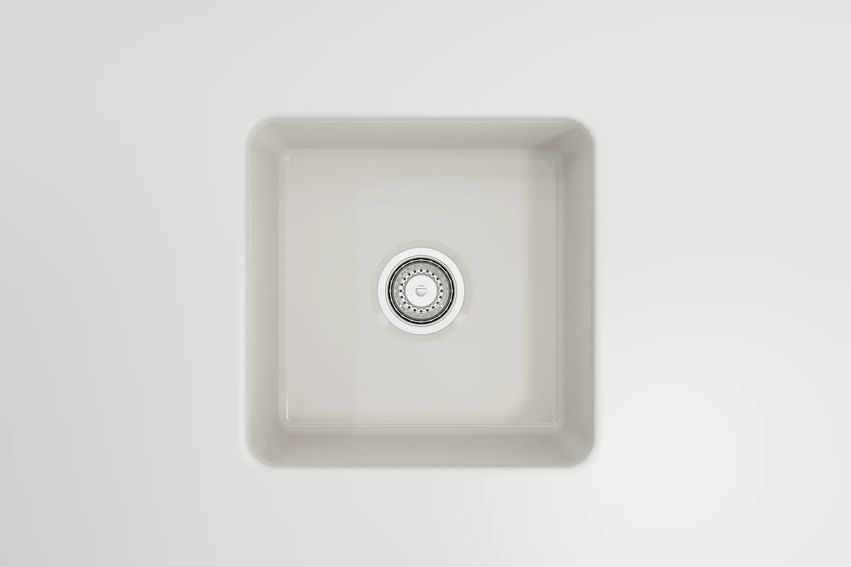 BOCCHI Sotto 18" Fireclay Undermount Single Bowl Bar Sink with Protective Bottom Grid and Strainer, Biscuit, 1359-014-0120