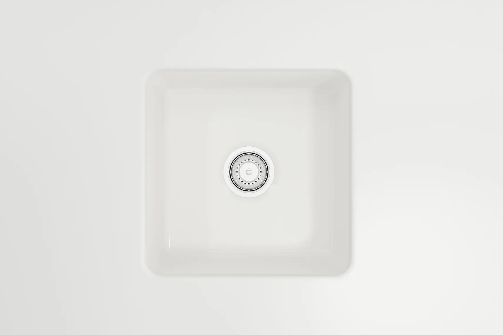 BOCCHI Sotto 18" Fireclay Undermount Single Bowl Bar Sink with Protective Bottom Grid and Strainer, White, 1359-001-0120