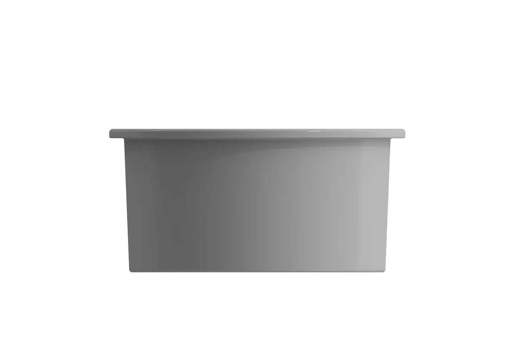 BOCCHI Sotto 18.5" Round Fireclay Undermount Single Bowl Bar Sink with Protective Bottom Grid and Strainer, Matte Gray, 1361-006-0120