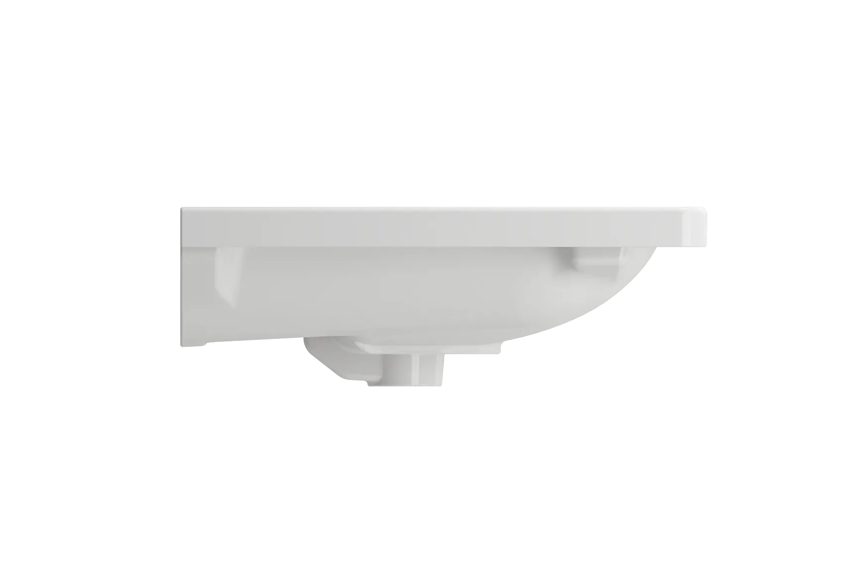 BOCCHI Taormina 34" Rectangle Wallmount Fireclay Bathroom Sink, White, 3 Faucet Hole, 1008-001-0127