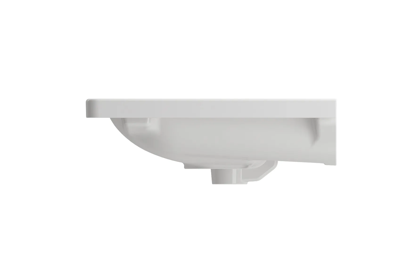 BOCCHI Taormina 34" Rectangle Wallmount Fireclay Bathroom Sink, White, 3 Faucet Hole, 1008-001-0127