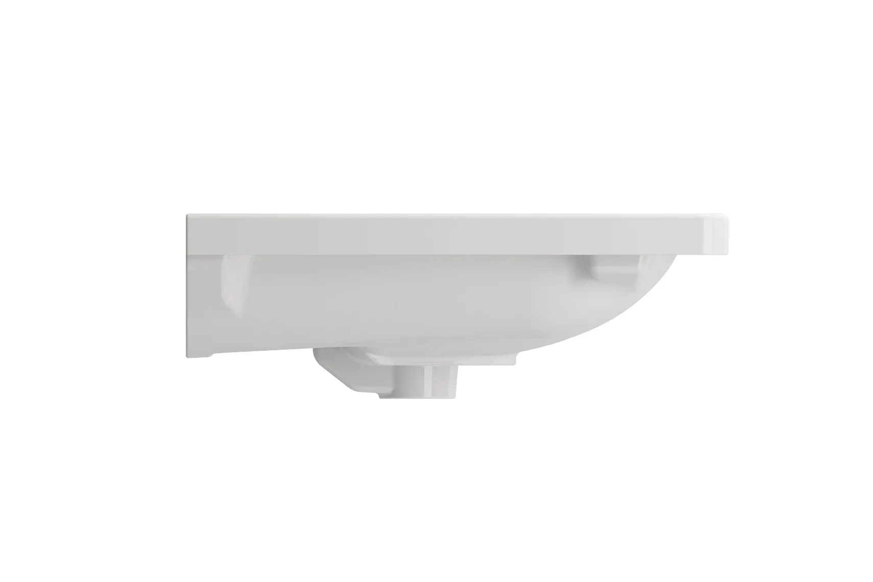 BOCCHI Taormina 34" Rectangle Wallmount Fireclay Bathroom Sink, White, 3 Faucet Hole, 1008-001-0127