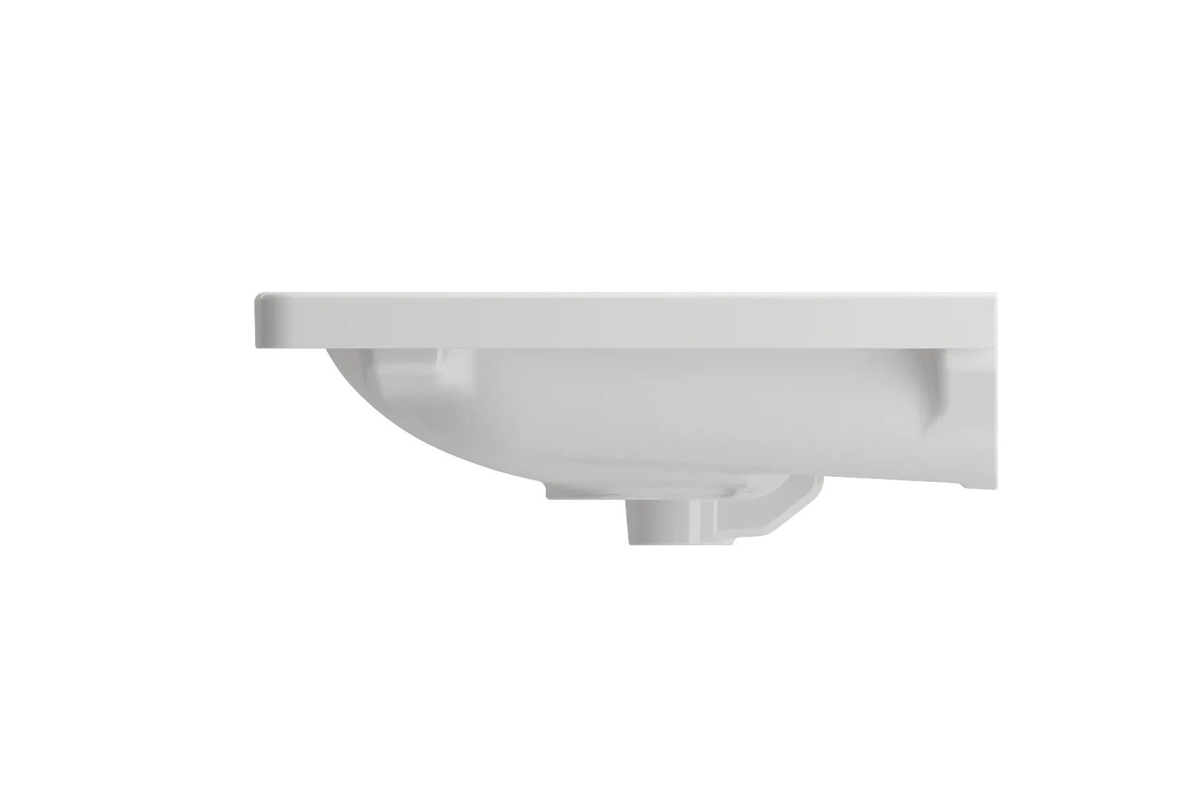 BOCCHI Taormina 34" Rectangle Wallmount Fireclay Bathroom Sink, White, 3 Faucet Hole, 1008-001-0127