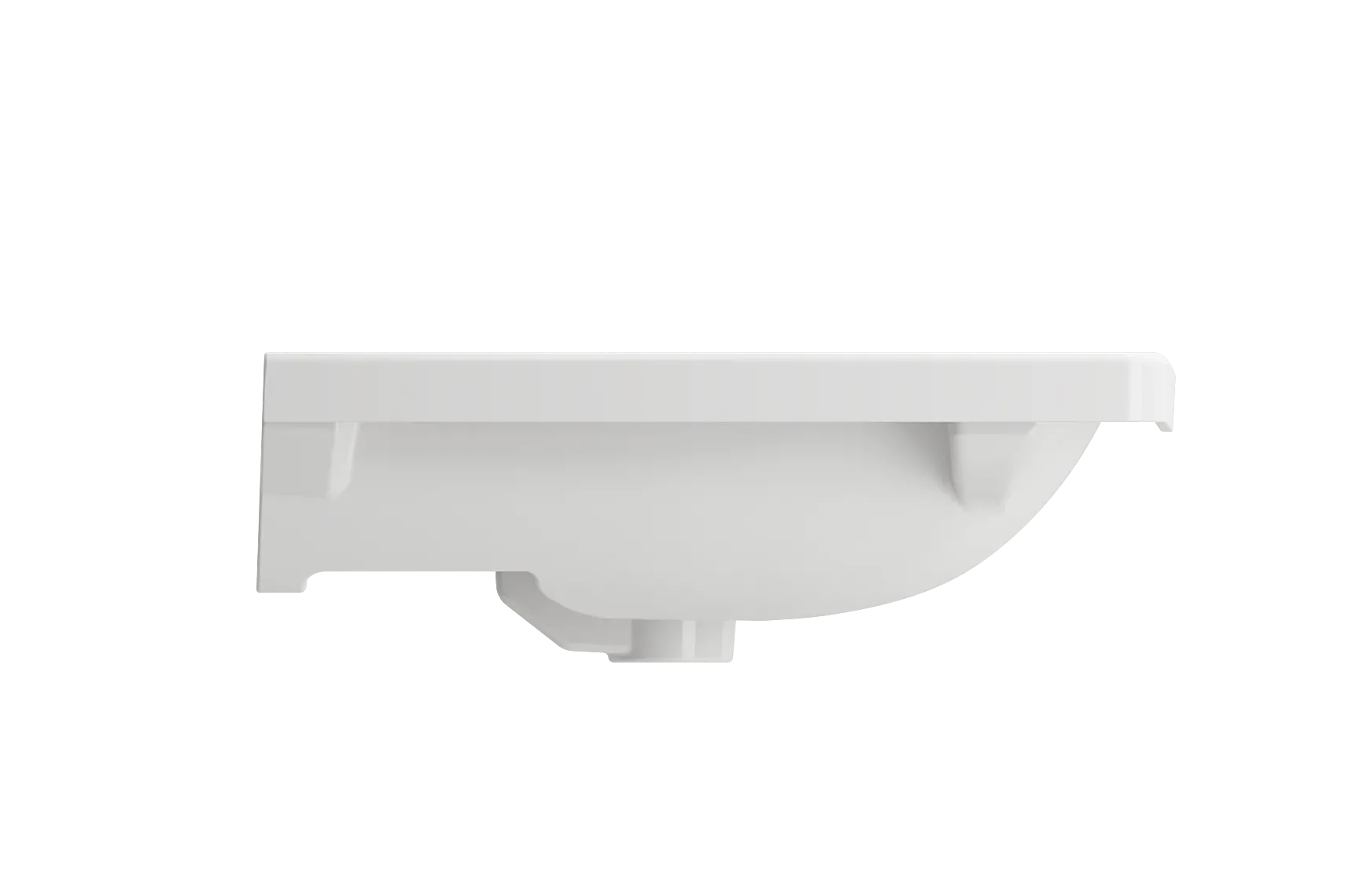 BOCCHI Taormina 26" Rectangle Wallmount Fireclay Bathroom Sink, White, 3 Faucet Hole, 1007-001-0127
