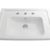 BOCCHI Taormina 26" Rectangle Wallmount Fireclay Bathroom Sink, Matte White, 3 Faucet Hole, 1007-002-0127
