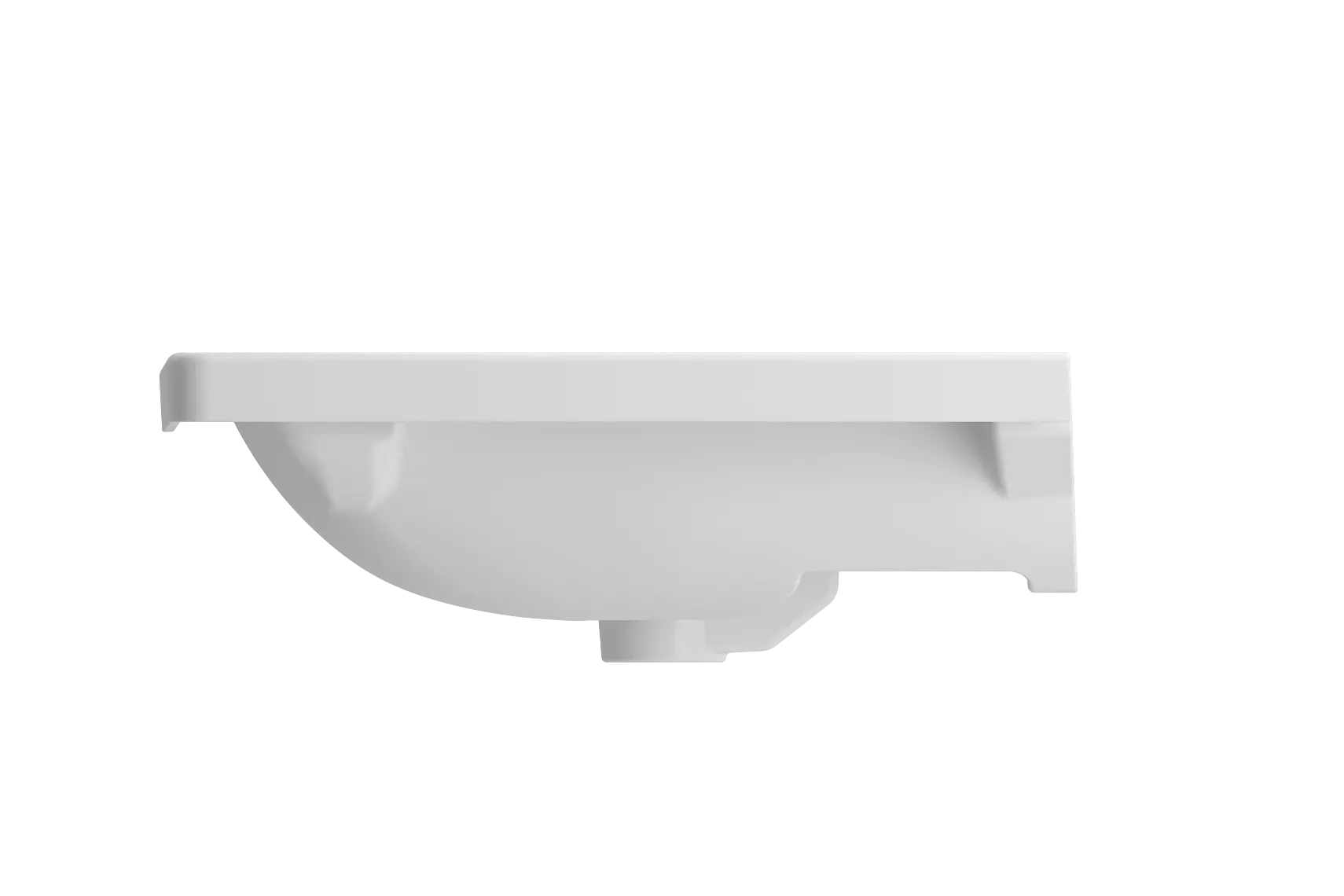 BOCCHI Taormina 26" Rectangle Wallmount Fireclay Bathroom Sink, Matte White, 3 Faucet Hole, 1007-002-0127