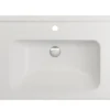 BOCCHI Taormina 34" Rectangle Wallmount Fireclay Bathroom Sink, Matte White, Single Faucet Hole, 1008-002-0126
