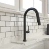 BOCCHI Tronto 1.75 GPM Brass Kitchen Faucet, Modern, Matte Black, 2026 0001 MB
