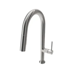 BOCCHI Tronto 1.75 GPM Brass Kitchen Faucet, Modern, Stainless Steel, 2026 0001 SS