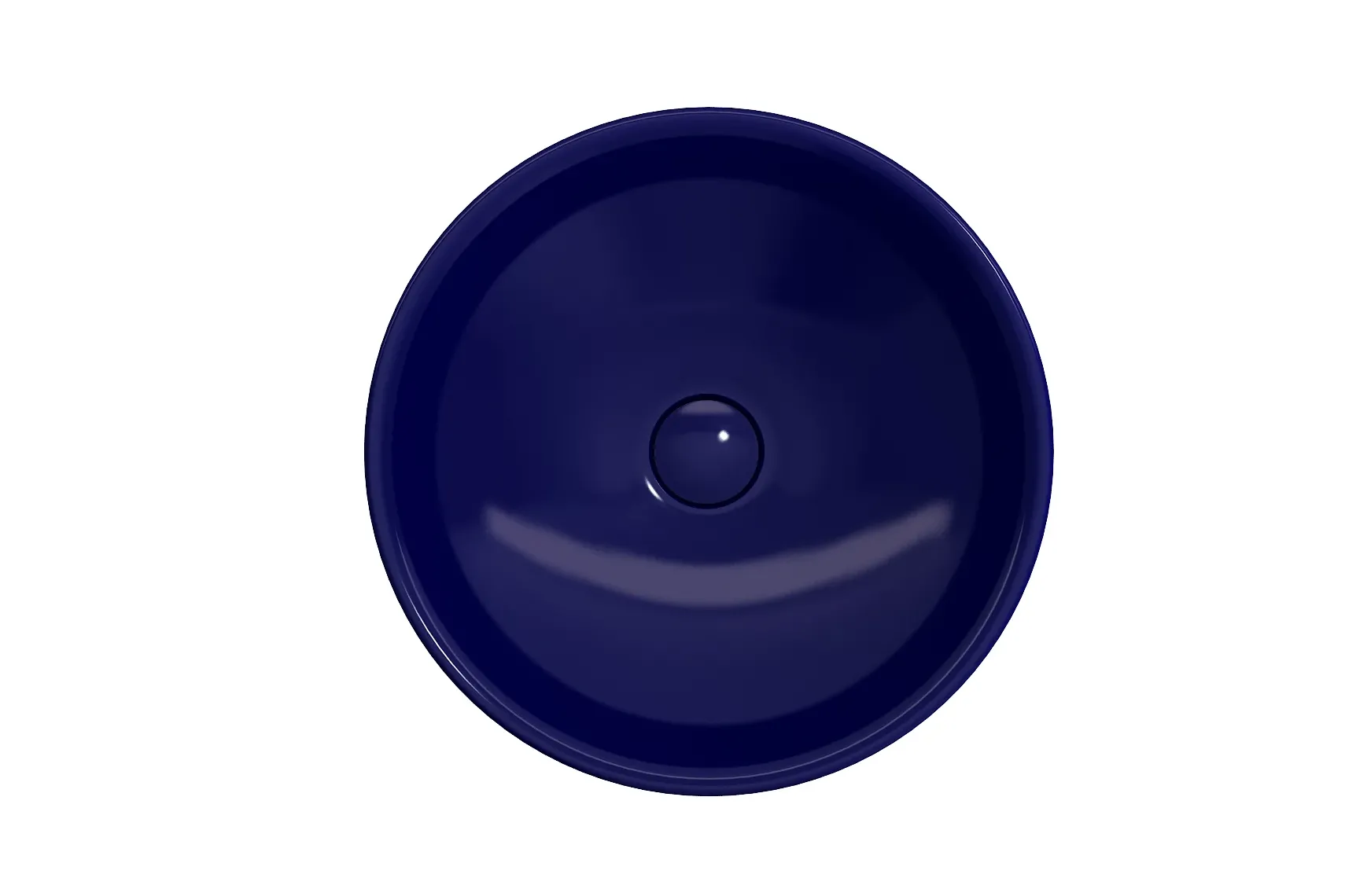 BOCCHI Venezia 16" Round Vessel Fireclay Bathroom Sink, Sapphire Blue, 1120-010-0125