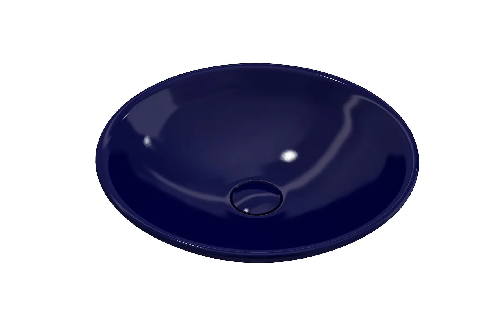 BOCCHI Venezia 16" Round Vessel Fireclay Bathroom Sink, Sapphire Blue, 1120-010-0125
