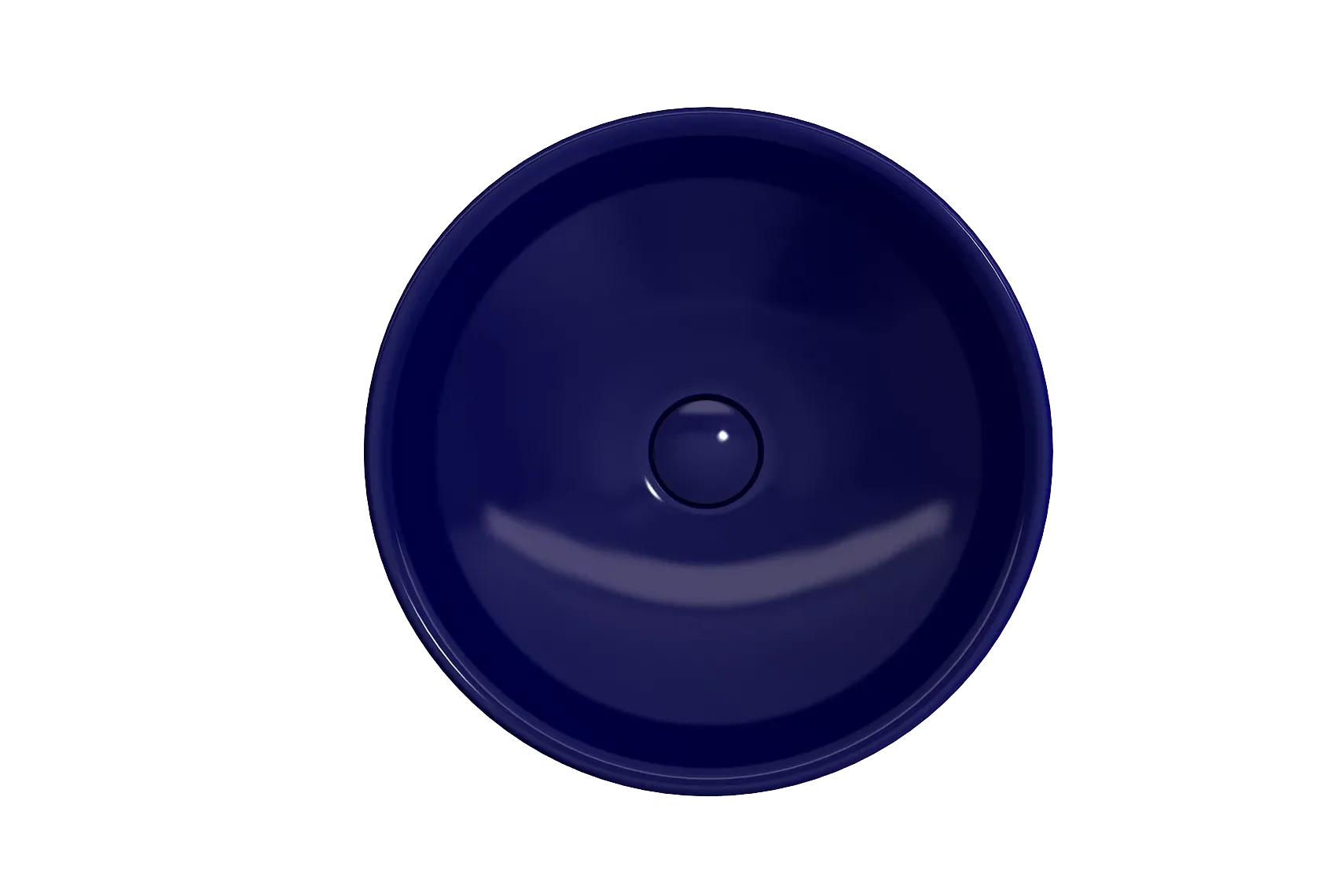 BOCCHI Venezia 16" Round Vessel Fireclay Bathroom Sink, Sapphire Blue, 1120-010-0125