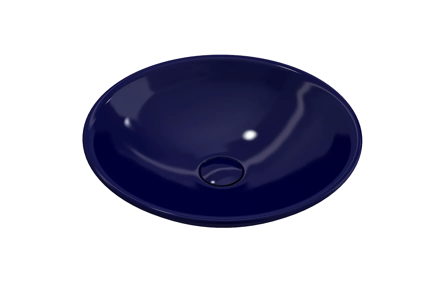 BOCCHI Venezia 16" Round Vessel Fireclay Bathroom Sink, Sapphire Blue, 1120-010-0125