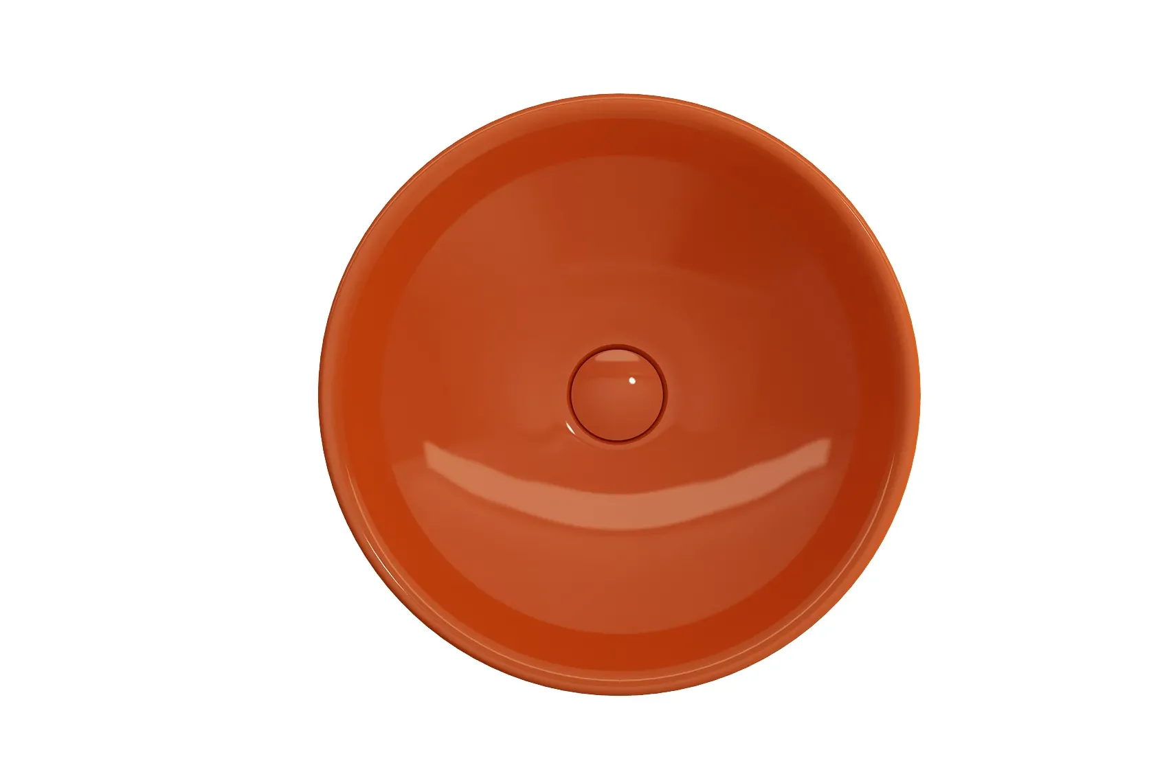 BOCCHI Venezia 16" Round Vessel Fireclay Bathroom Sink, Orange, 1120-012-0125