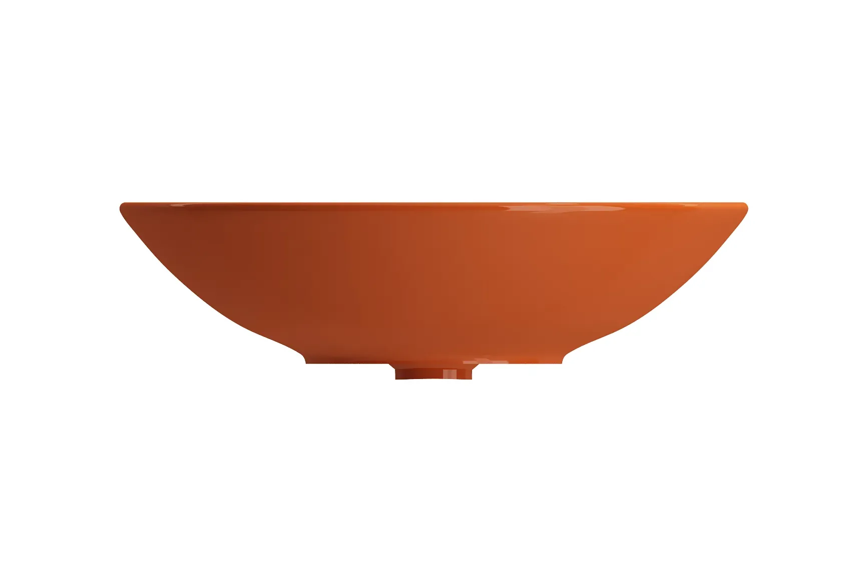 BOCCHI Venezia 16" Round Vessel Fireclay Bathroom Sink, Orange, 1120-012-0125
