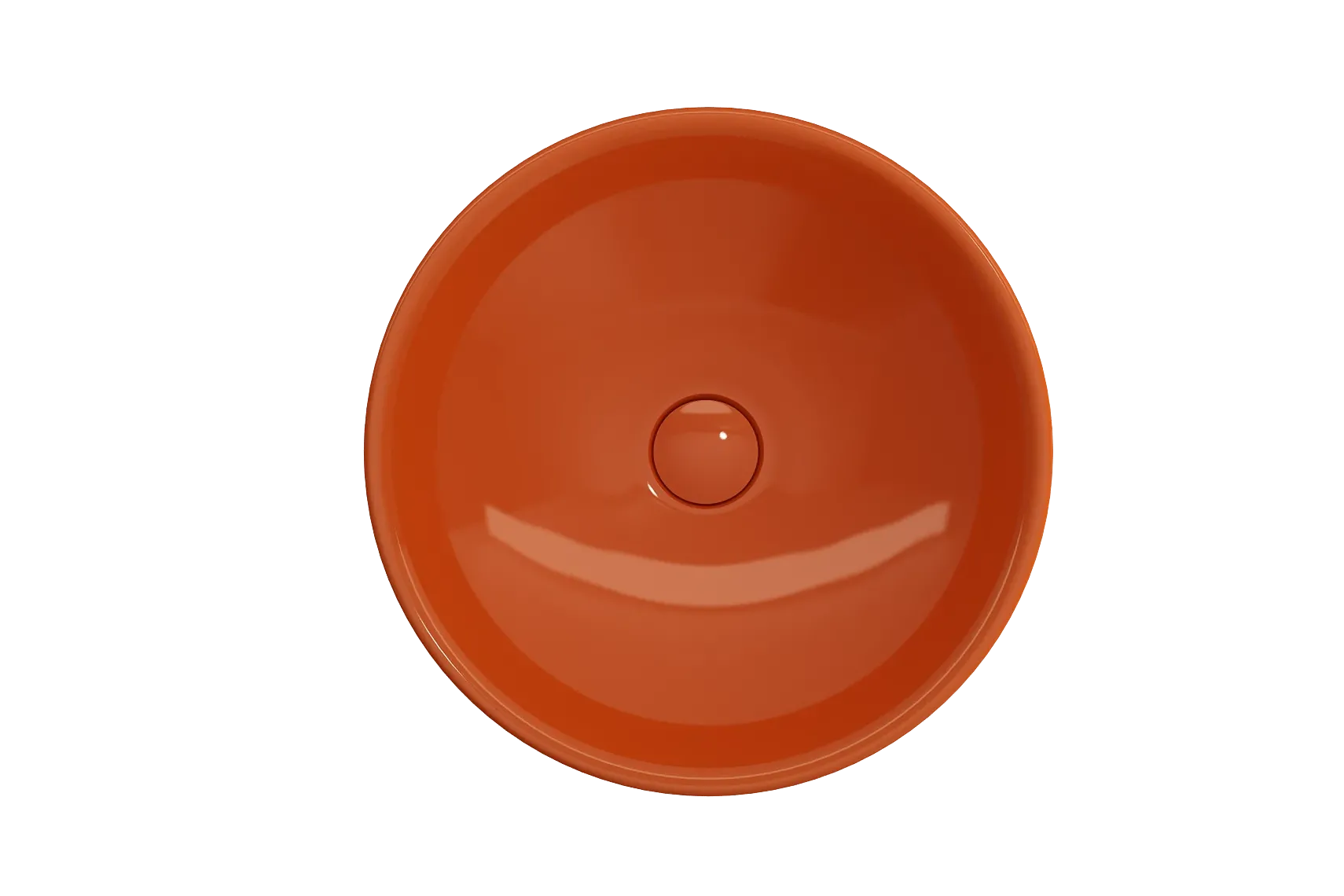 BOCCHI Venezia 16" Round Vessel Fireclay Bathroom Sink, Orange, 1120-012-0125