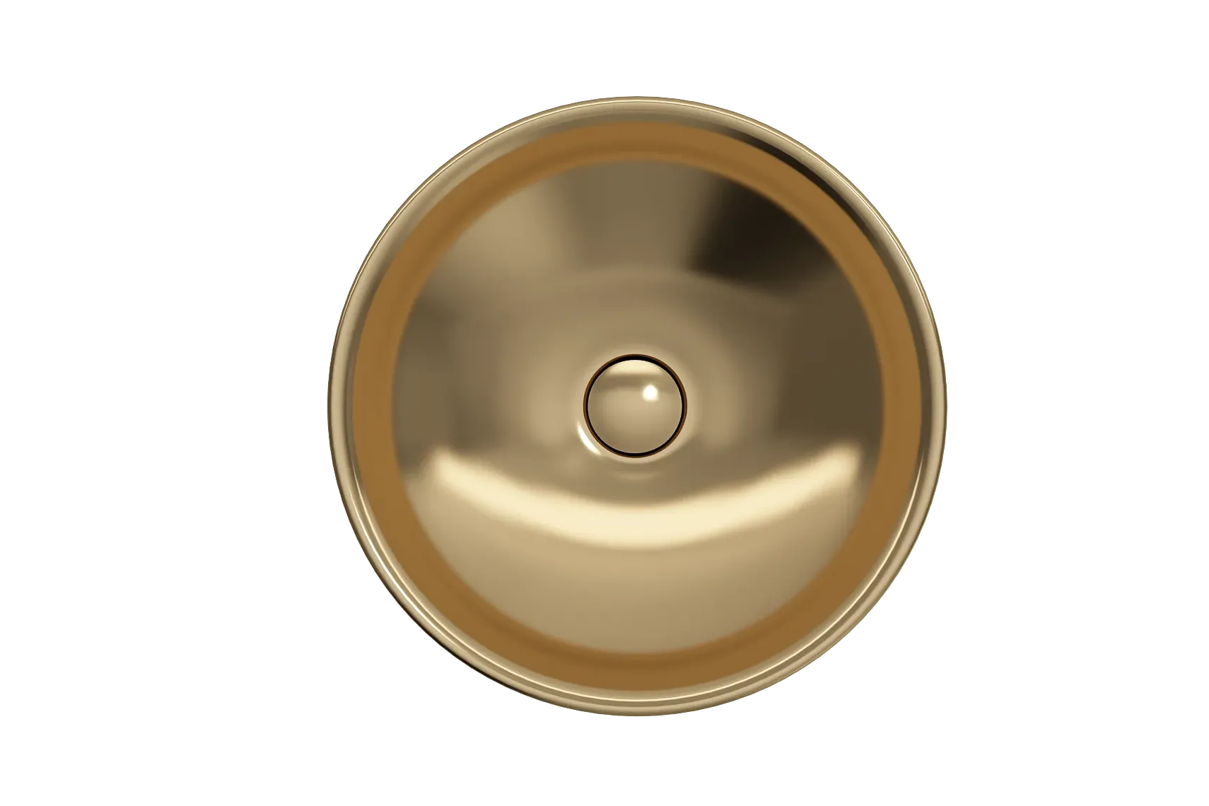 BOCCHI Venezia 16" Round Vessel Fireclay Bathroom Sink, Matte Gold, 1120-403-0125