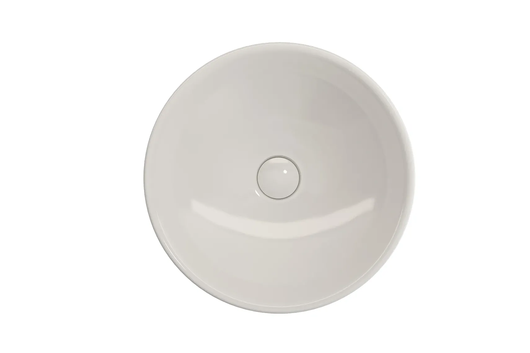 BOCCHI Venezia 16" Round Vessel Fireclay Bathroom Sink, Biscuit, 1120-014-0125