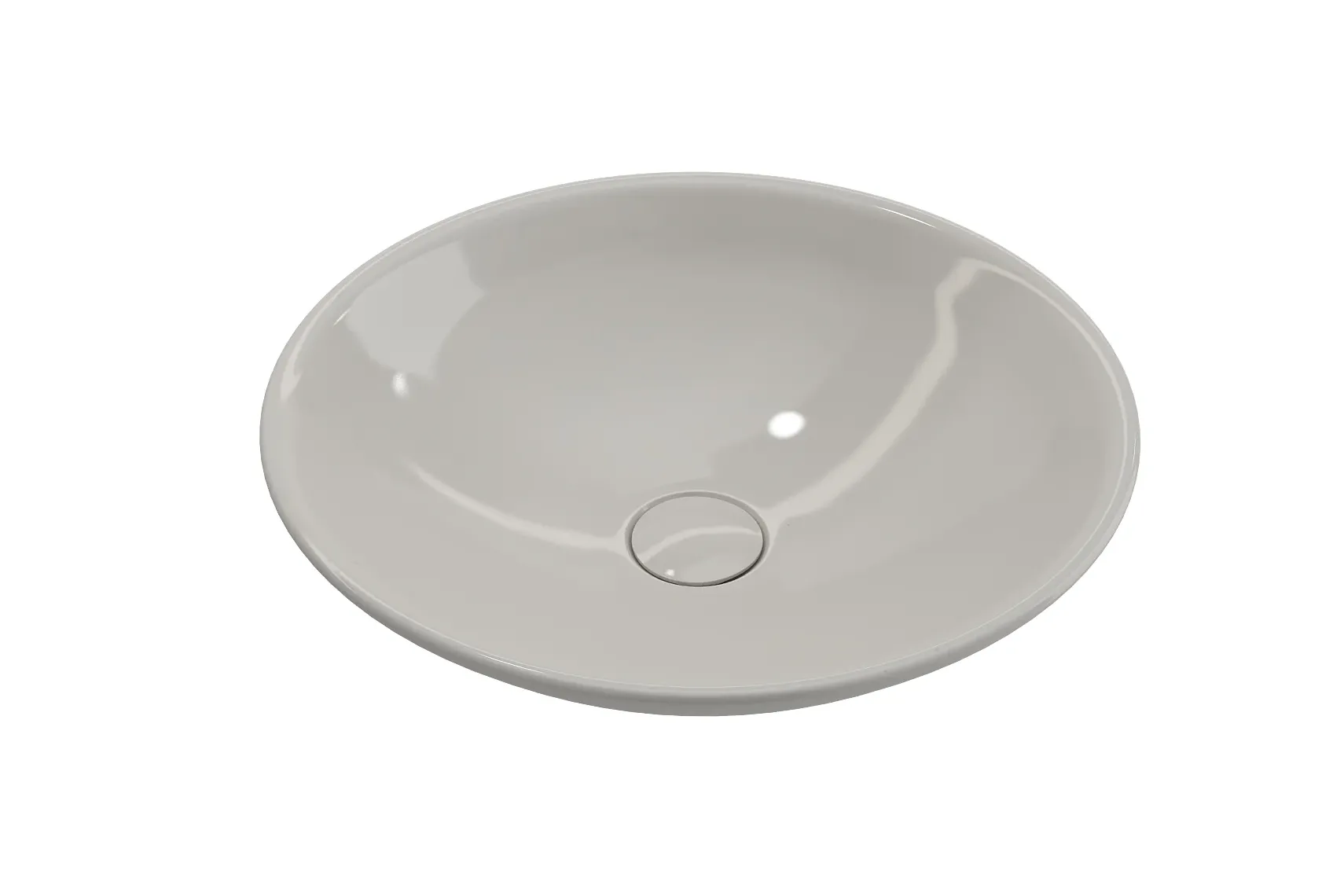 BOCCHI Venezia 16" Round Vessel Fireclay Bathroom Sink, Biscuit, 1120-014-0125