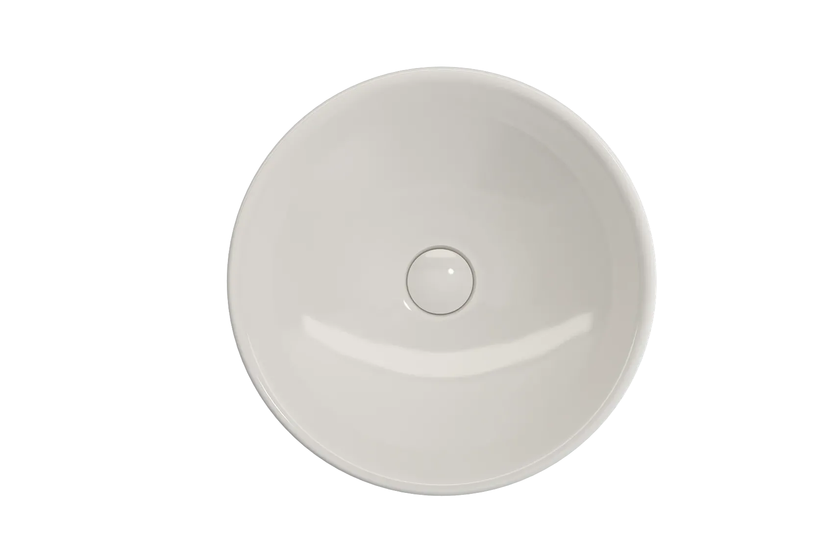 BOCCHI Venezia 16" Round Vessel Fireclay Bathroom Sink, Biscuit, 1120-014-0125