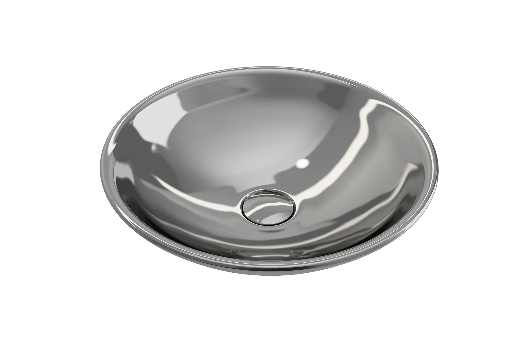 BOCCHI Venezia 16" Round Vessel Fireclay Bathroom Sink, Platinum, 1120-401-0125