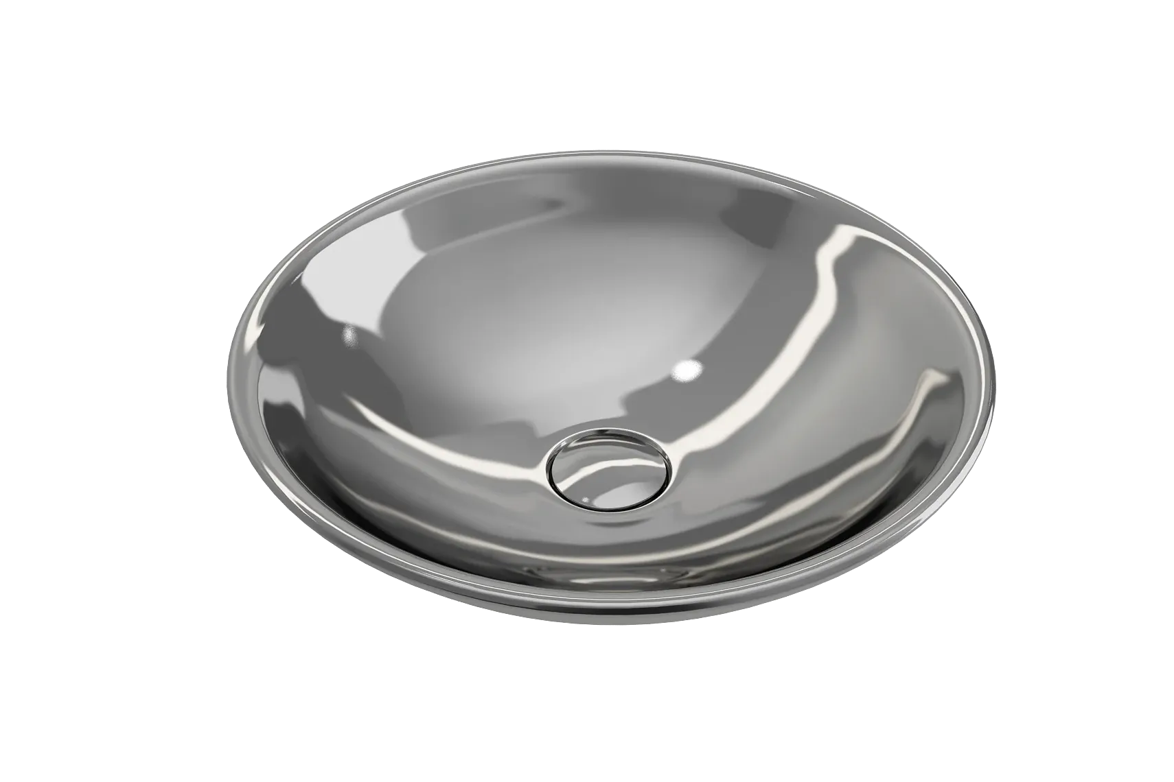 BOCCHI Venezia 16" Round Vessel Fireclay Bathroom Sink, Platinum, 1120-401-0125