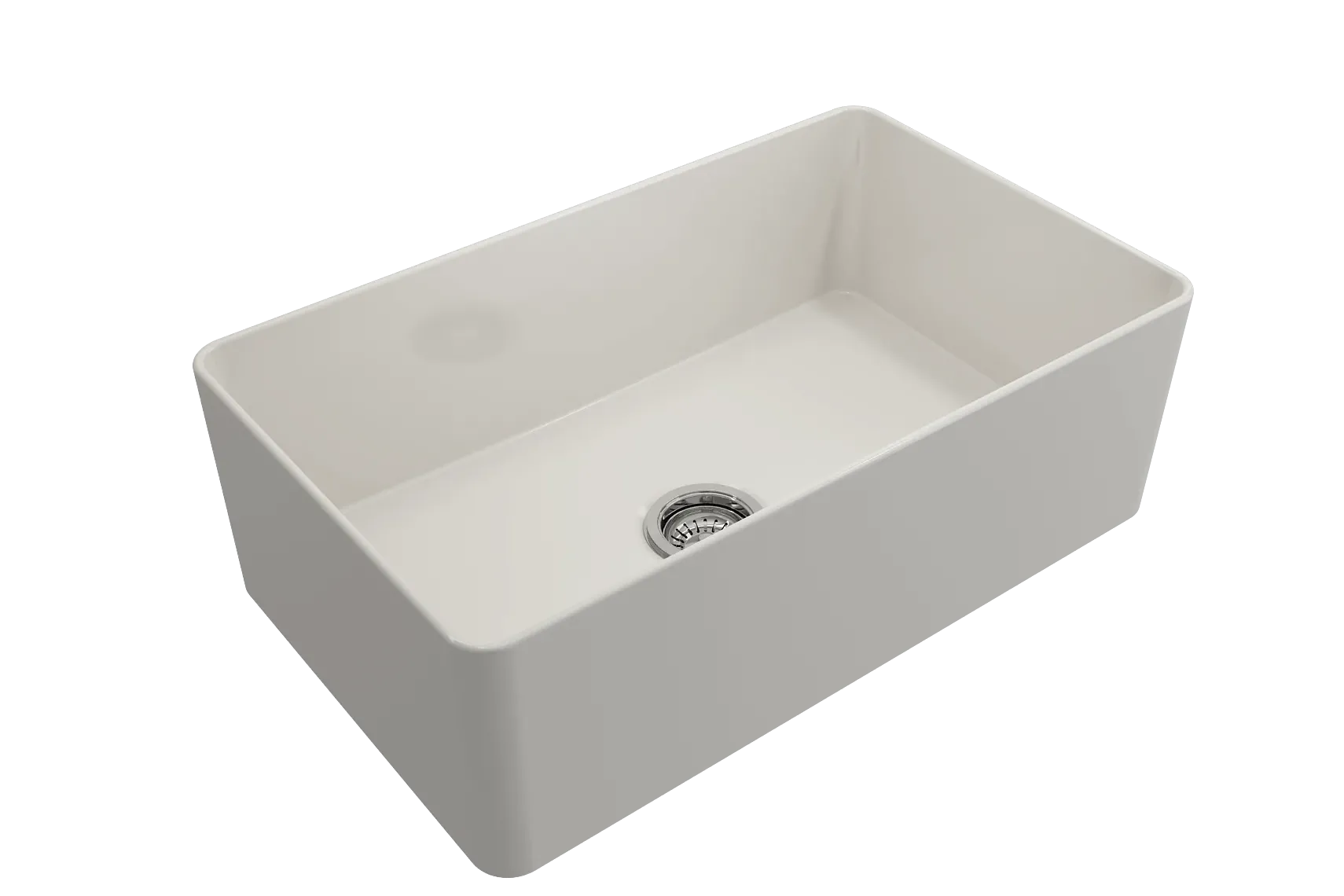 BOCCHI Aderci Ultra-Slim 30" Fireclay Farmhouse Sink, Biscuit, 1481-014-0120