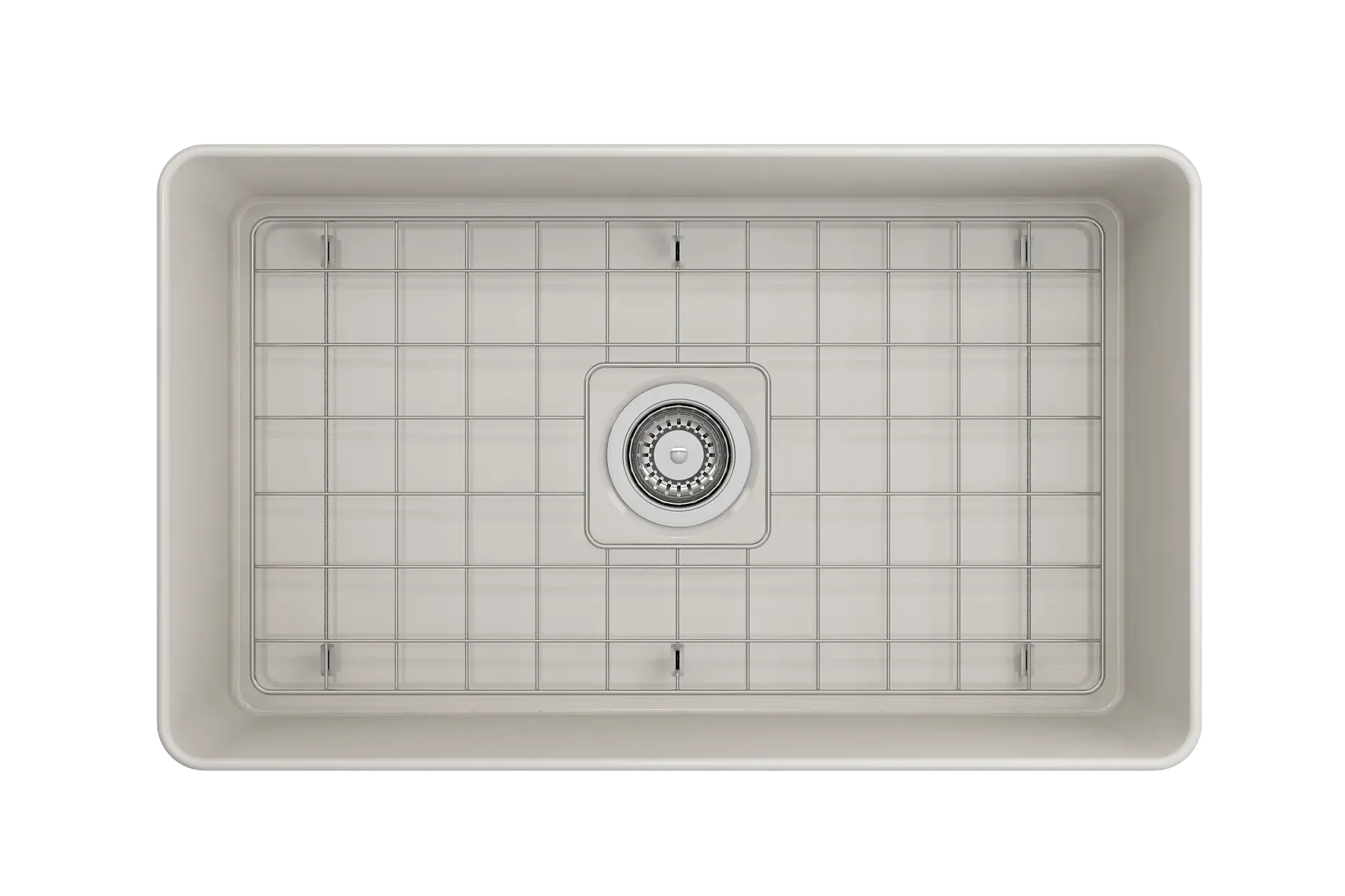 BOCCHI Aderci Ultra-Slim 30" Fireclay Farmhouse Sink, Biscuit, 1481-014-0120