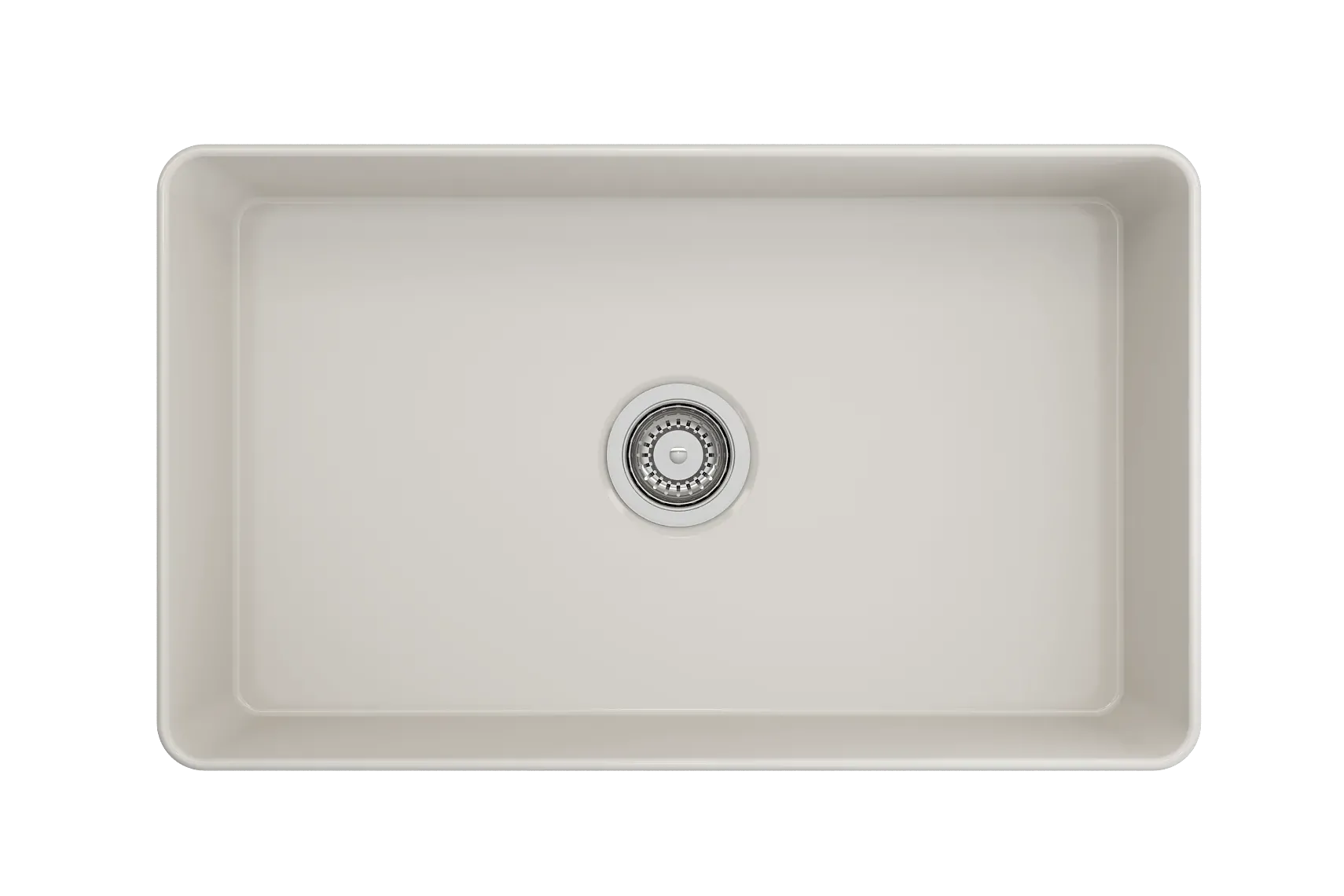 BOCCHI Aderci Ultra-Slim 30" Fireclay Farmhouse Sink, Biscuit, 1481-014-0120