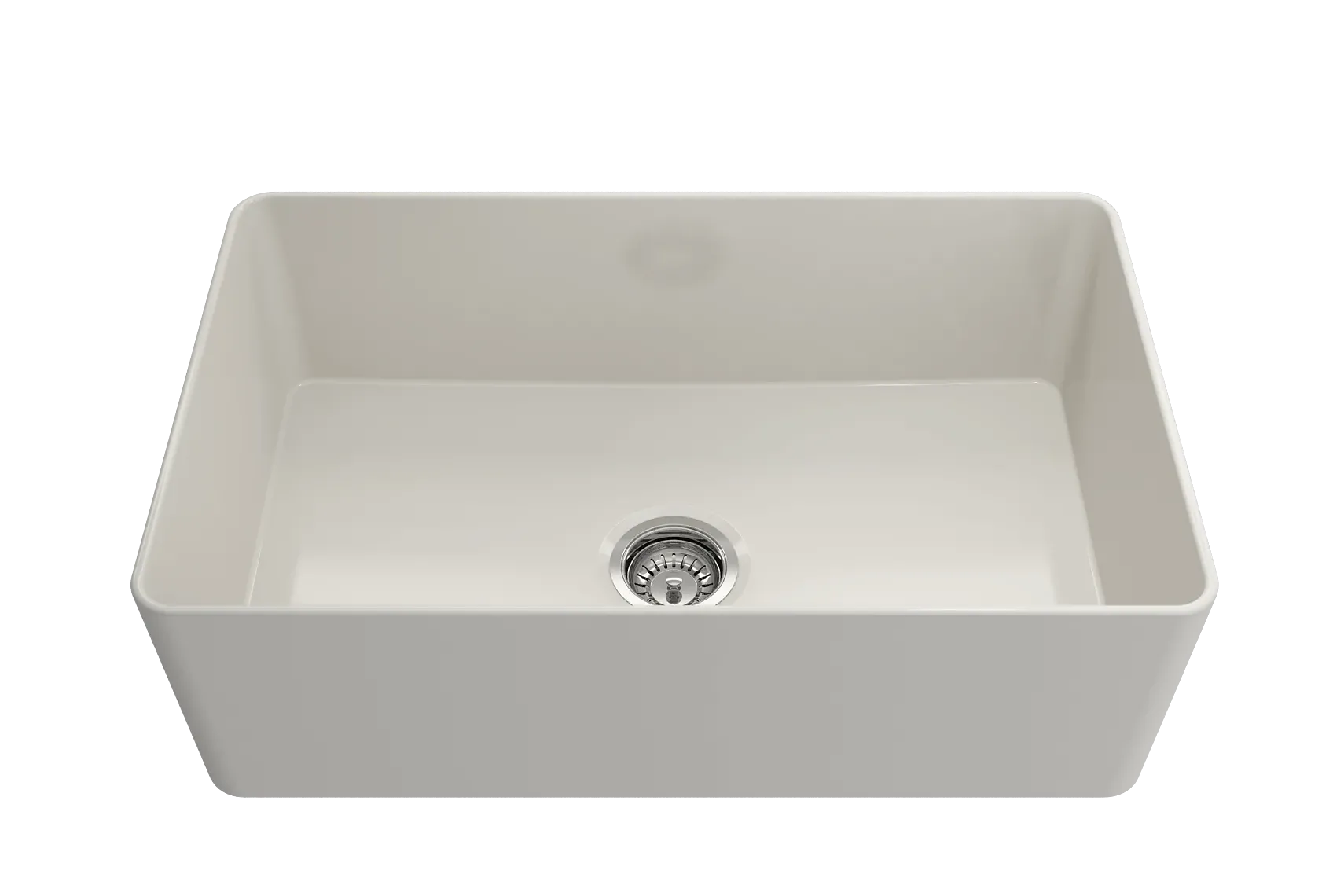 BOCCHI Aderci Ultra-Slim 30" Fireclay Farmhouse Sink, Biscuit, 1481-014-0120