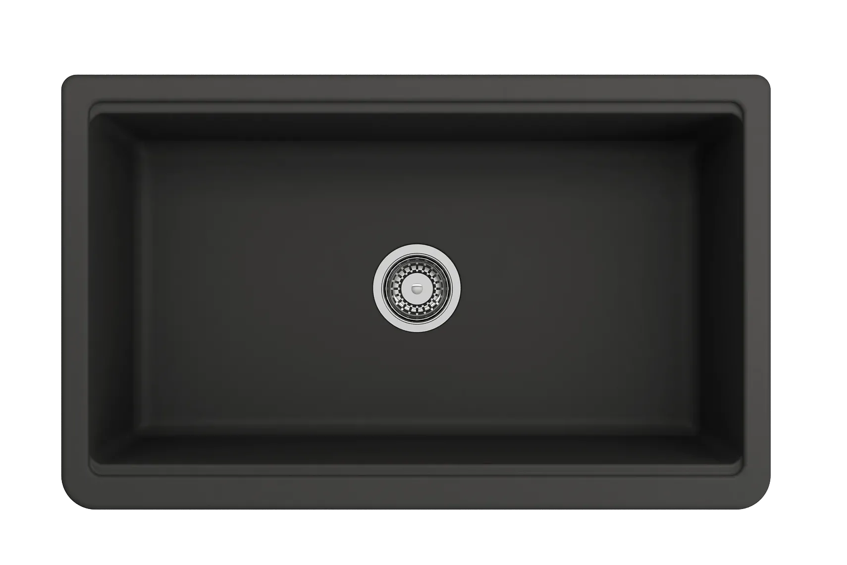 BOCCHI Arona 33" Composite Granite Workstation Farmhouse Sink with Accessories, Matte Black, 1600-504-0120