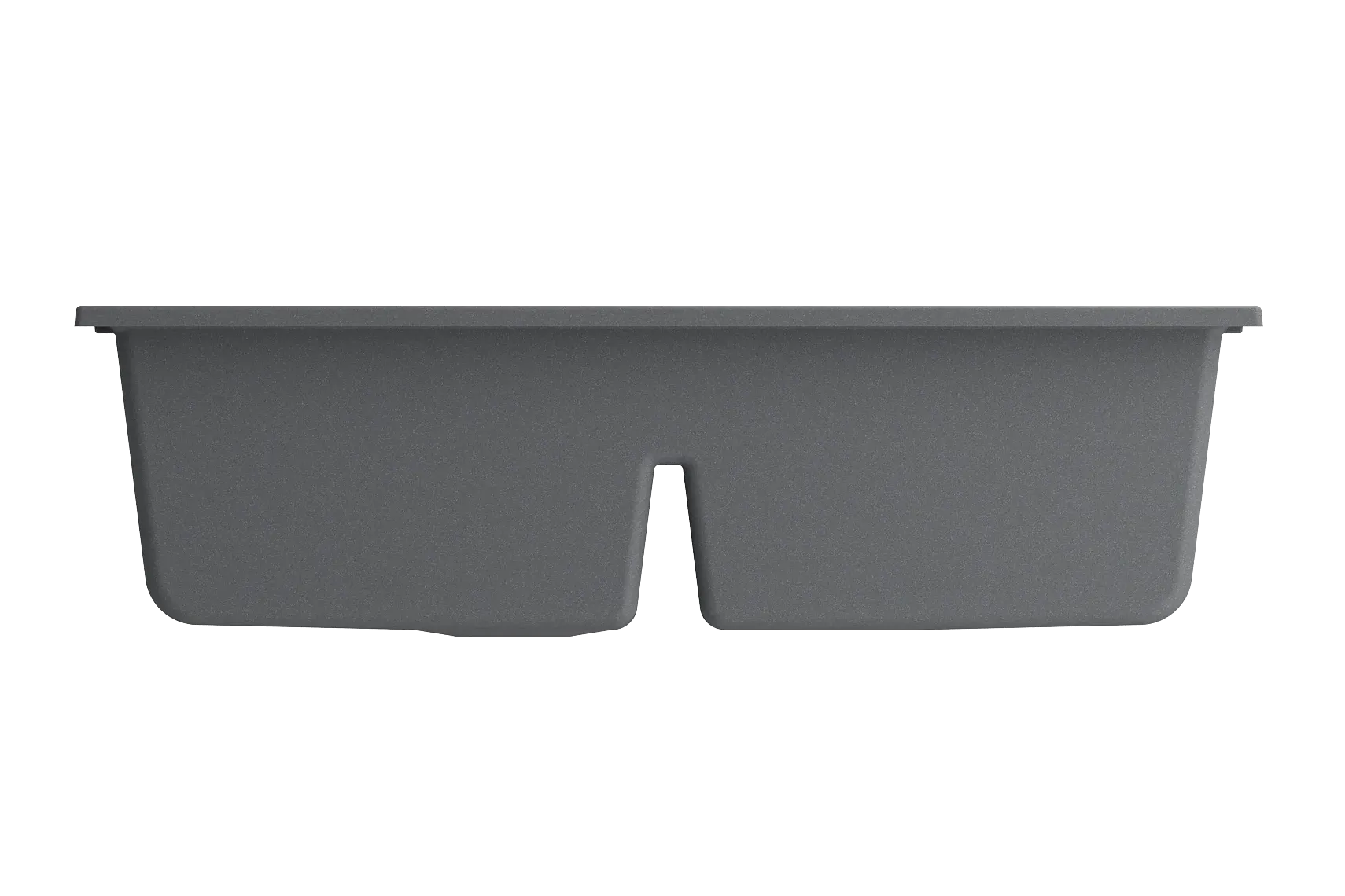 BOCCHI Baveno Lux 34" Undermount Granite Workstation Kitchen Sink Kit with Accessories, 50/50 Double Bowl, Concrete Gray, 1618-506-0126