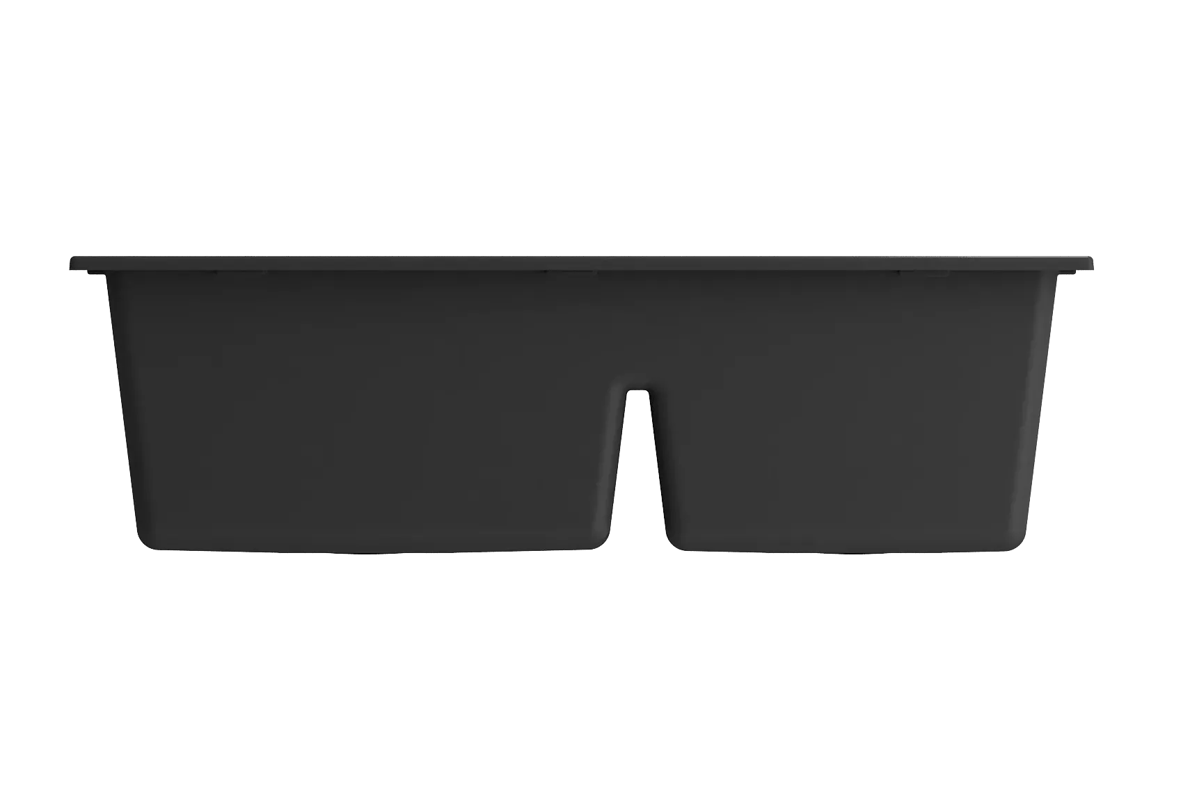 BOCCHI Campino Duo 33" Dual Mount Composite Granite Kitchen Sink, 60/40 Double Bowl, Matte Black, 1602-504-0126