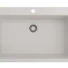 BOCCHI Campino Uno 33" Dual Mount Granite Kitchen Sink Kit with Accessories, Milk White, 1604-507-0126