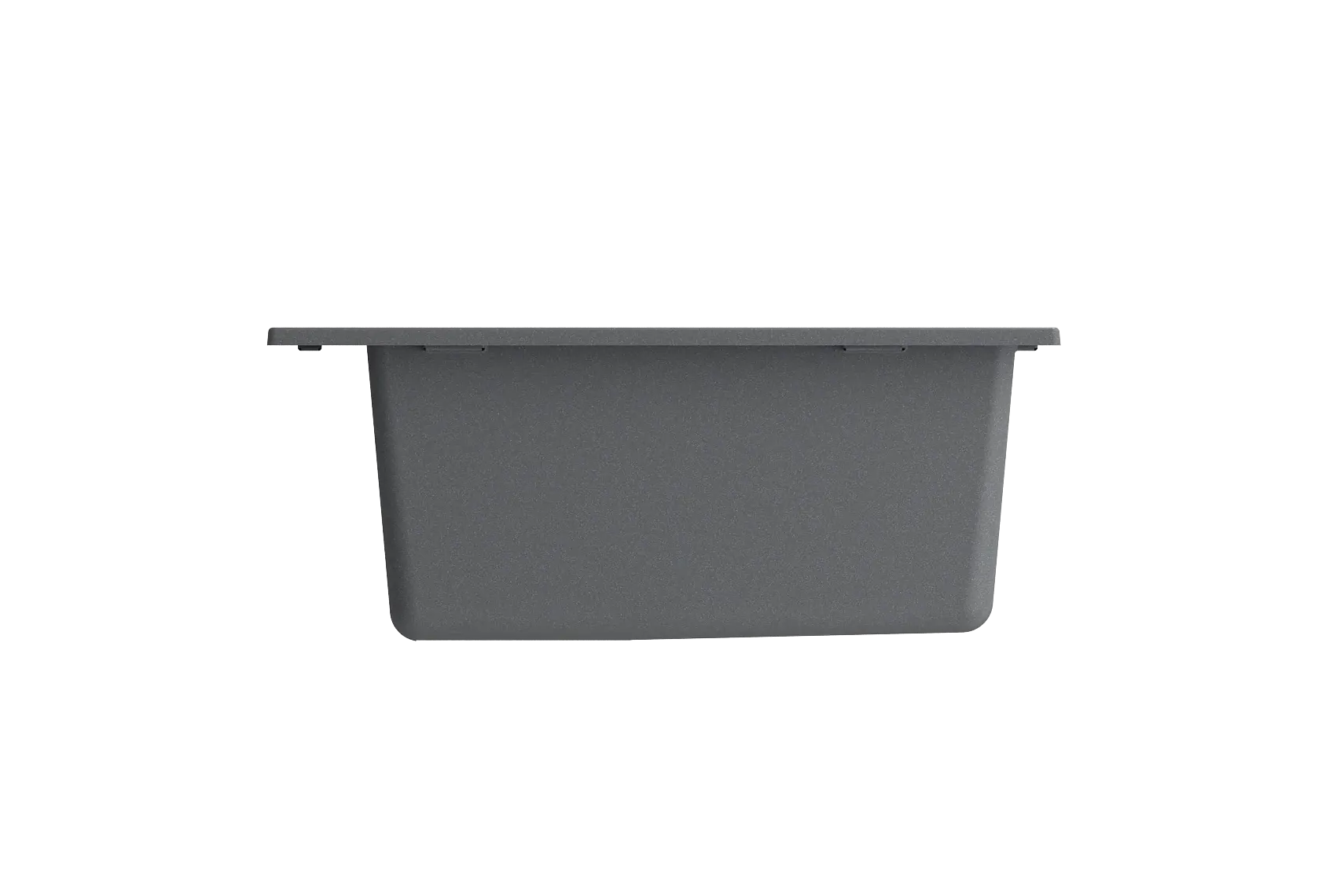 BOCCHI Campino Uno 24" Dual Mount Composite Granite Kitchen Sink, Concrete Gray, 1606-506-0126