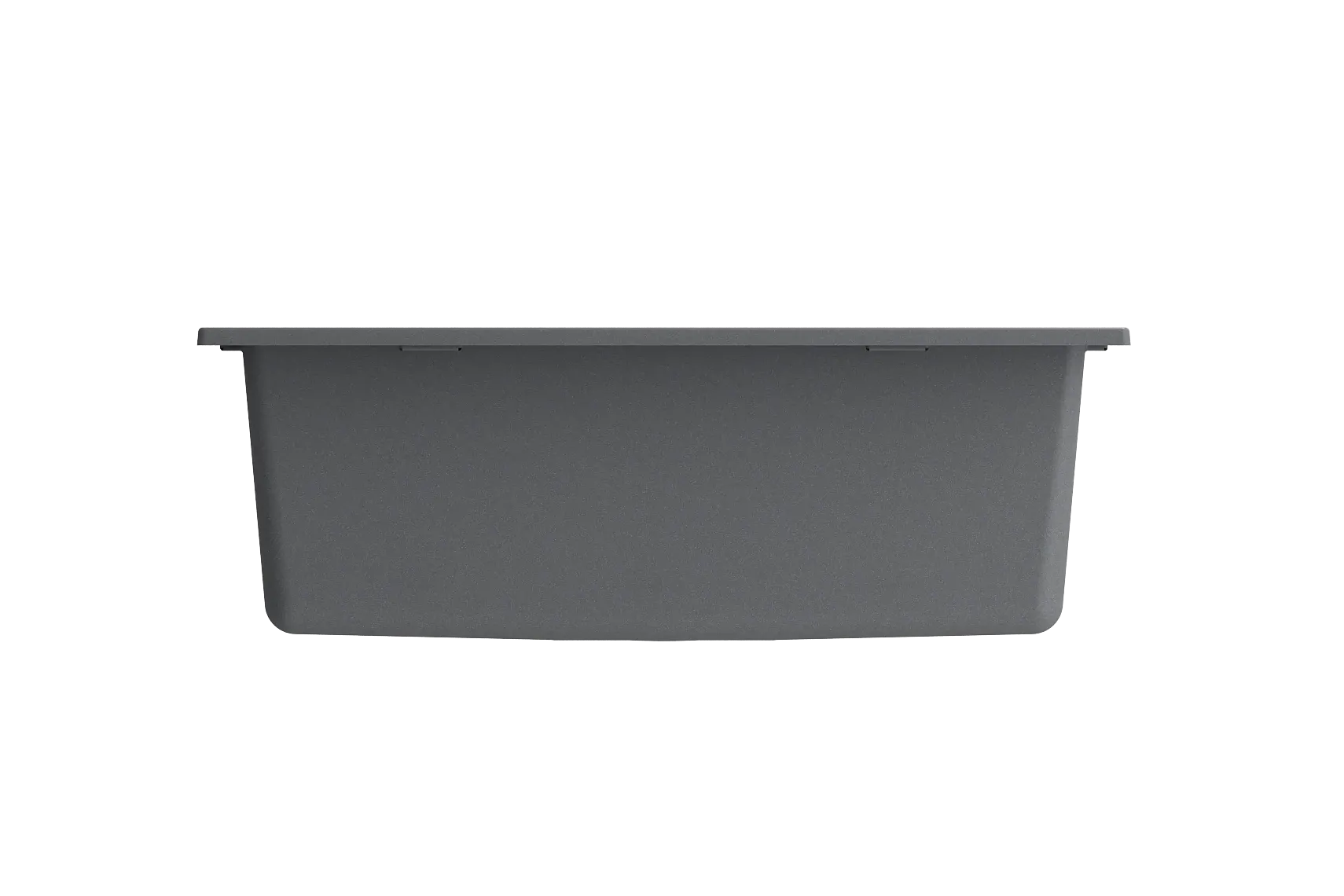 BOCCHI Campino Uno 24" Dual Mount Composite Granite Kitchen Sink, Concrete Gray, 1606-506-0126