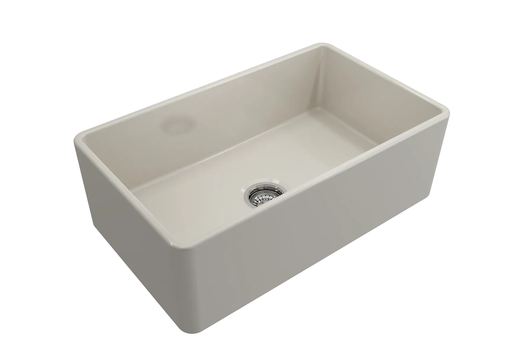 BOCCHI Classico 30" Fireclay Farmhouse Apron Single Bowl Kitchen Sink, Biscuit, 1138-014-0120