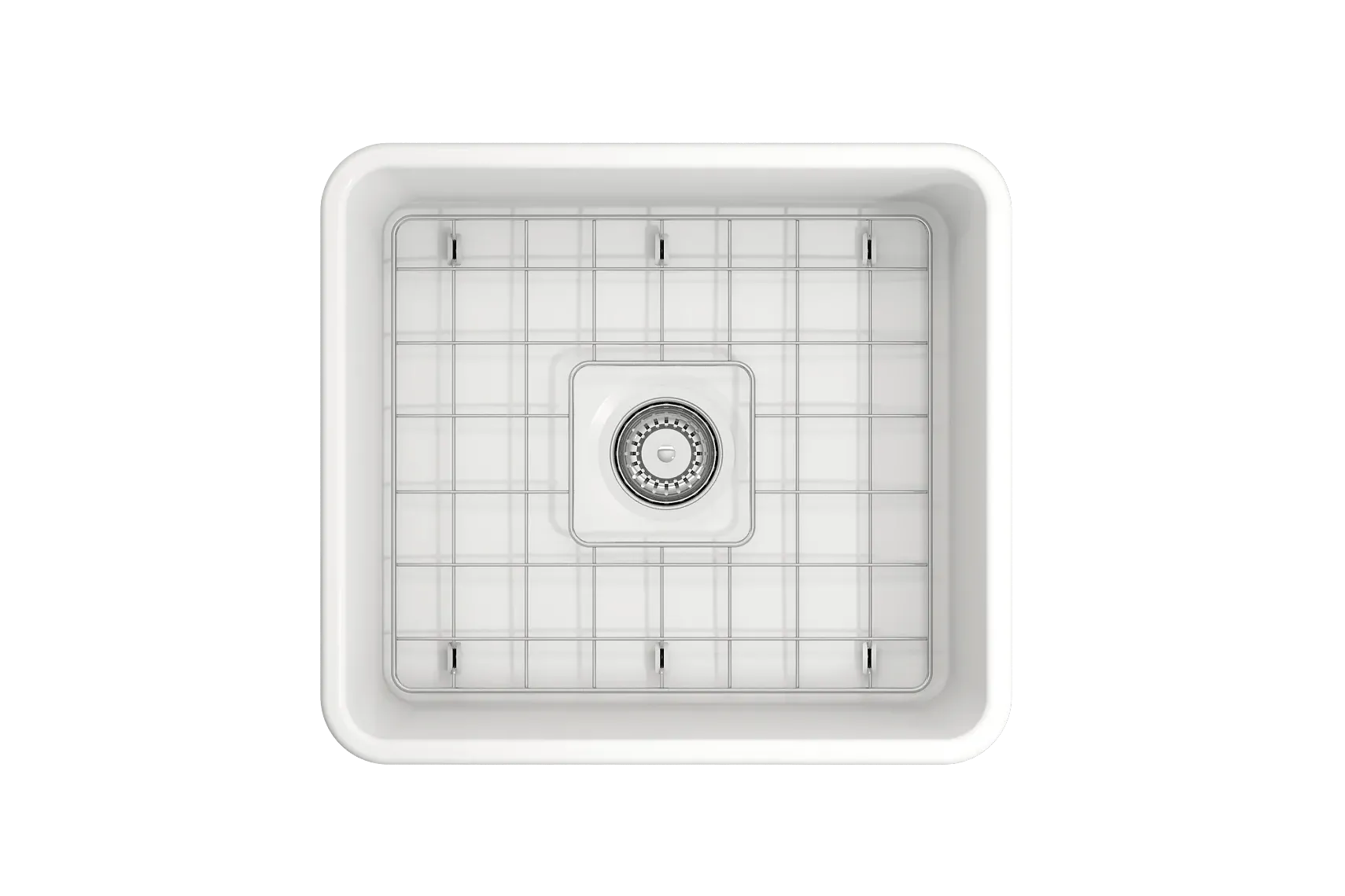 BOCCHI Classico 20" Fireclay Farmhouse Apron Single Bowl Kitchen Sink, Matte White, 1136-002-0120