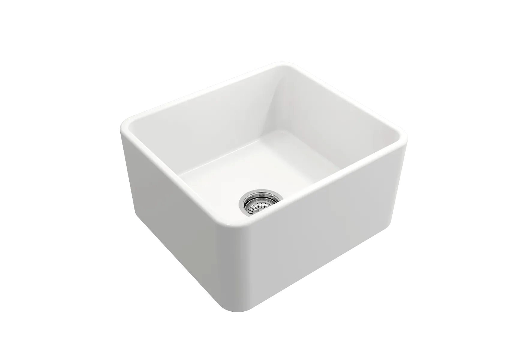 BOCCHI Classico 20" Fireclay Farmhouse Apron Single Bowl Kitchen Sink, Matte White, 1136-002-0120