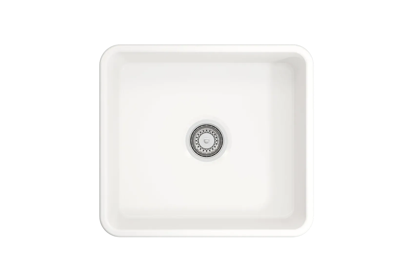 BOCCHI Classico 20" Fireclay Farmhouse Apron Single Bowl Kitchen Sink, White, 1136-001-0120