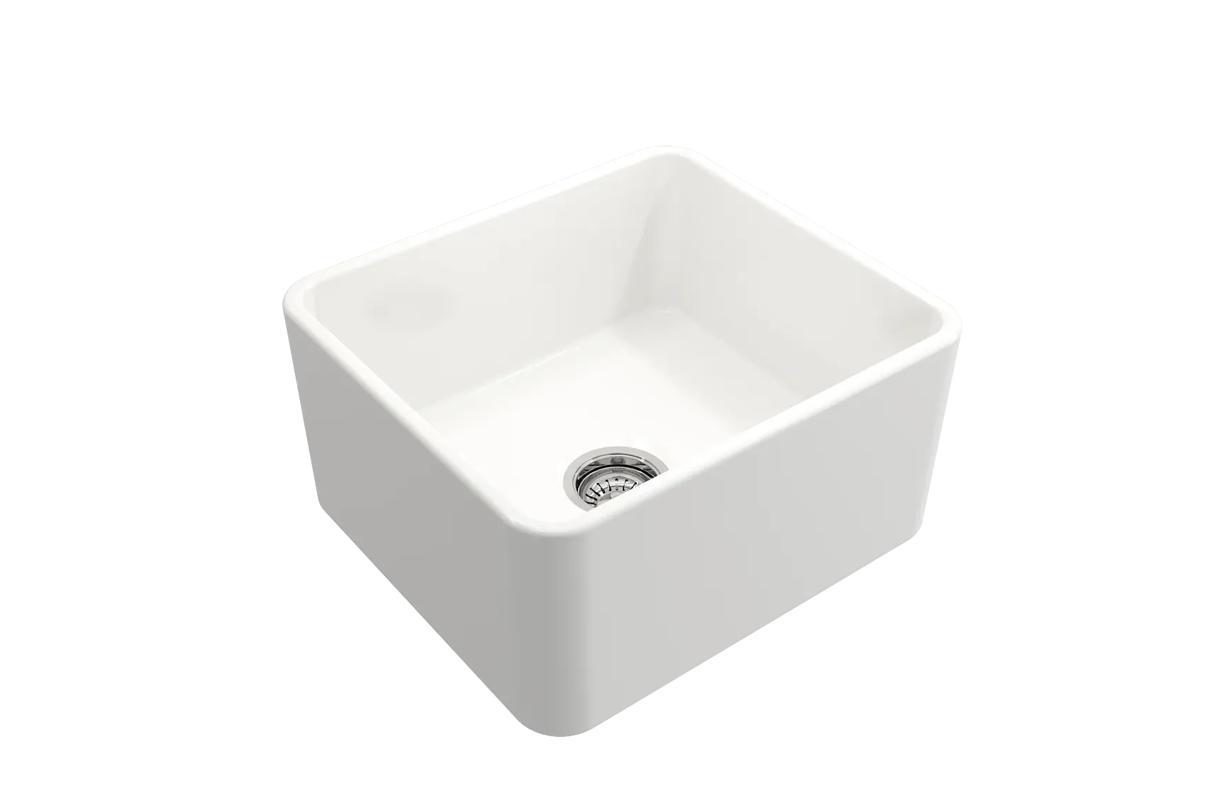 BOCCHI Classico 20" Fireclay Farmhouse Apron Single Bowl Kitchen Sink, White, 1136-001-0120