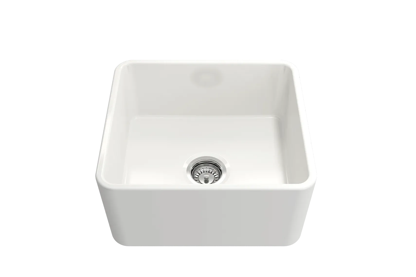 BOCCHI Classico 20" Fireclay Farmhouse Apron Single Bowl Kitchen Sink, White, 1136-001-0120