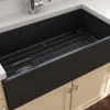 BOCCHI Contempo 36" Fireclay Farmhouse Apron Single Bowl Kitchen Sink, Matte Dark Gray, 1354-020-0120