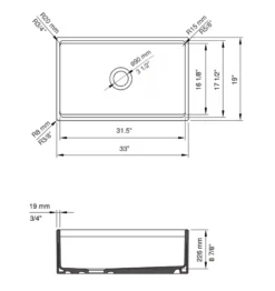 BOCCHI Contempo 33" Fireclay Workstation Farmhouse Sink with Accessories, Biscuit, 1504-014-0120